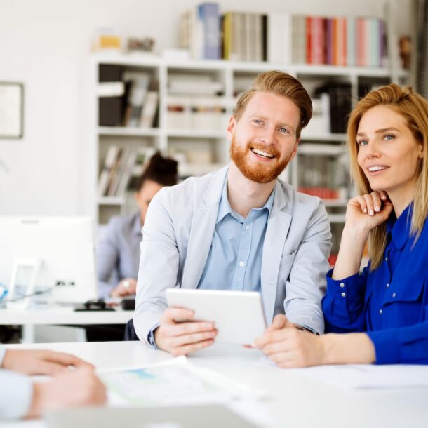 business people working in office UG93BVM