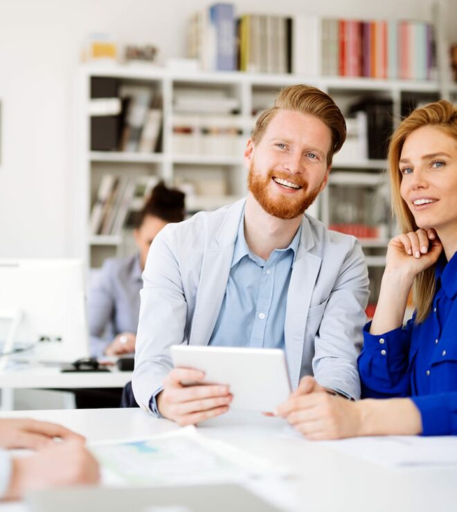 business people working in office UG93BVM