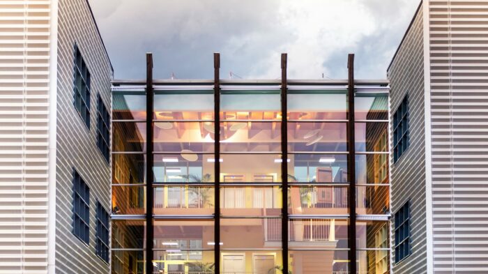 unique modern office building B2NLTRV