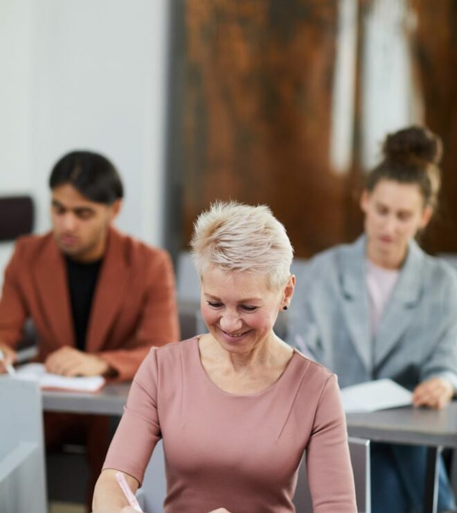 smiling mature student ZQ9XB2R